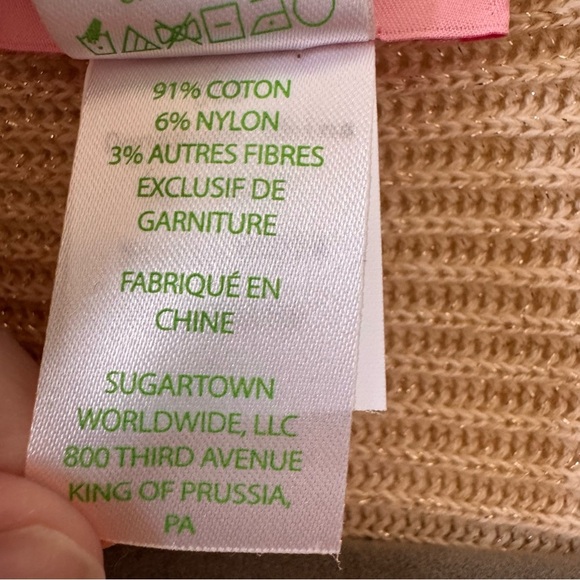 Lilly Pulitzer Andela Sweater Vest in Heather Sand Dune Metal Size M - Picture 9 of 10